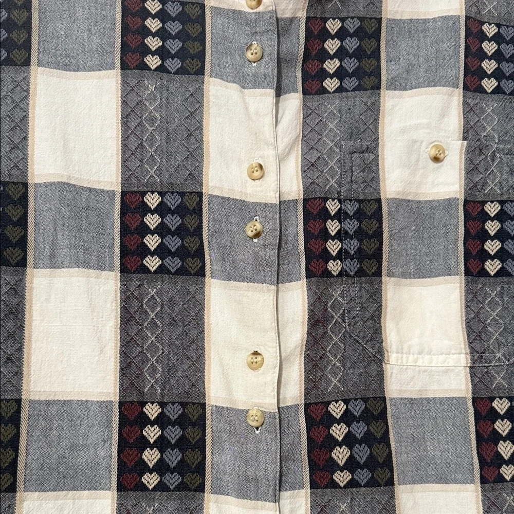 Krazy Kat Vintage Plaid Button-Up Shirt